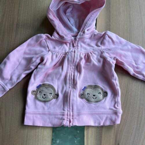 Veste rose singe 12M