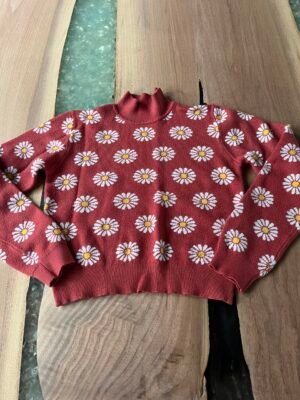Chandail doux et chaud fleurs P