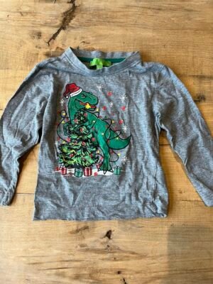 Chandail dino de Noël 2-3 ans