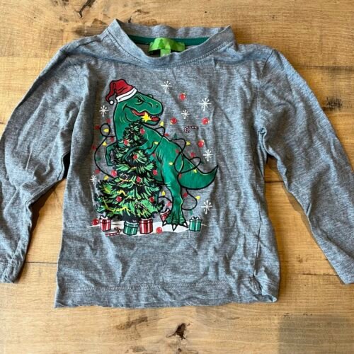 Chandail dino de Noël 2-3 ans