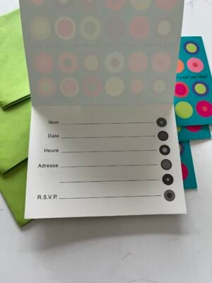 Lot de 4 cartes d’invitation