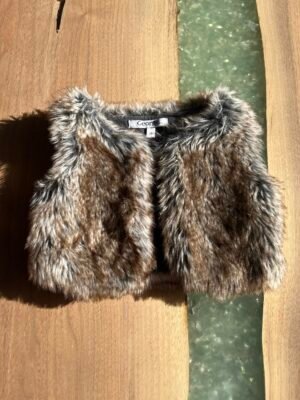 Veste poilue sans manche 💖 2T