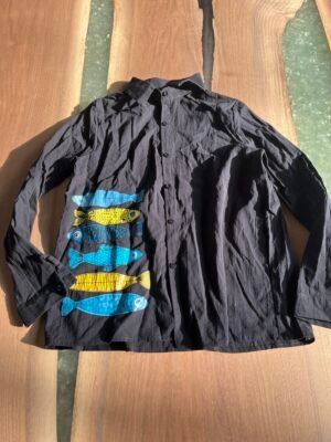 Chemise légère à motifs de poissons M