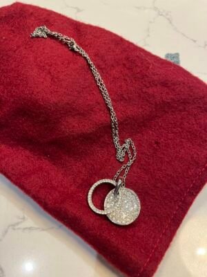 Collier à pendentifs double argent