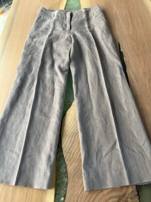 Pantalon en lin taupe H&M 8