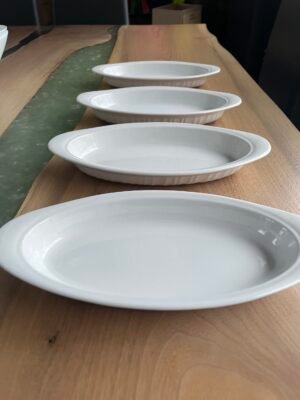 4 assiettes ovales Corningware