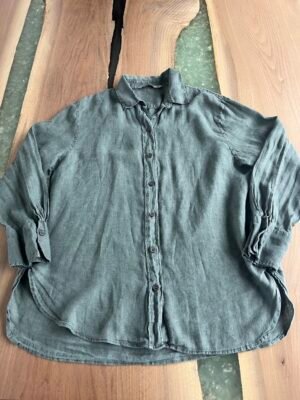 Blouse verte 100% lin M