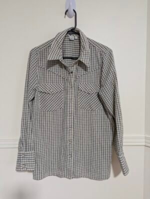 chemise beige à carreaux twik