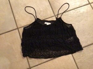 Top garage small noir doux