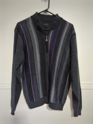chandail gris et mauve Orvieto