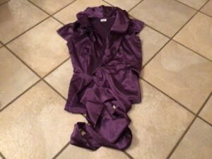 Chemisier satiné mauve xSmall Suzy Shier