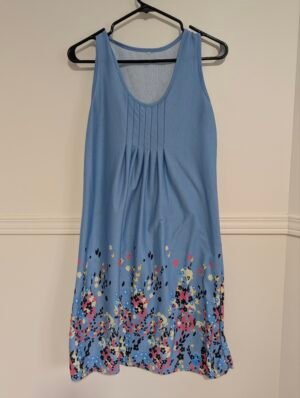 jaquette bleue à fleurs