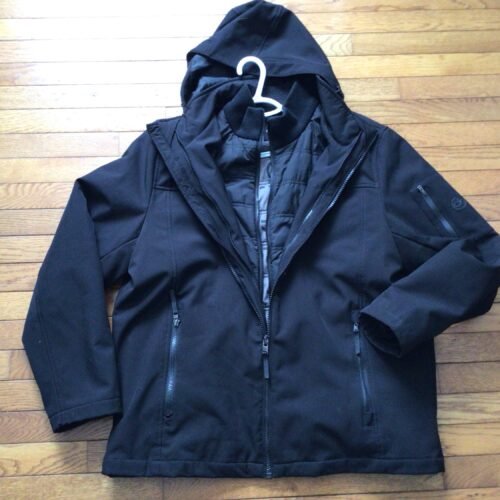 CALVIN KLEIN super beau manteau large/ avec petit manteau mince à l’intérieur! Wow!
