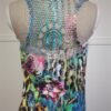 veste colorée avec haut du dos en dentelle