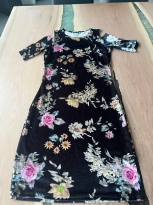 Robe fleurie velours M