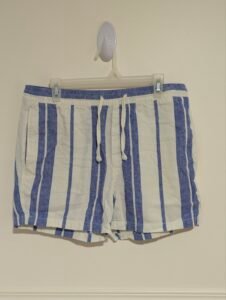 short H&M ligné en lin et coton