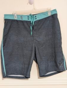 short Hurley vert d' eau avec motifs bulles