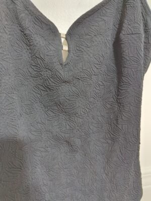 maillot noir avec tissu gaufré, semble medium