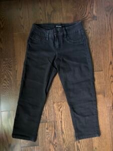 Pantalon 3/4 noir jeans taille 2