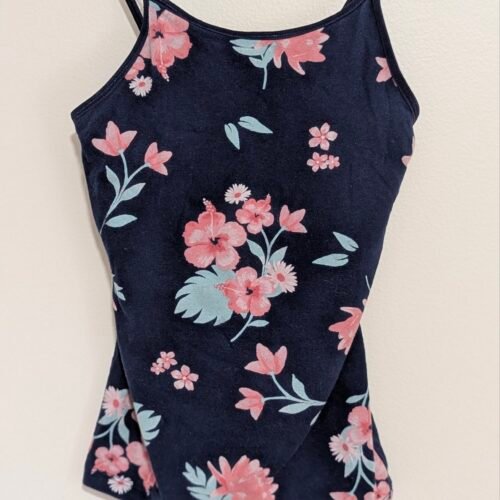 camisole bleu à fleurs