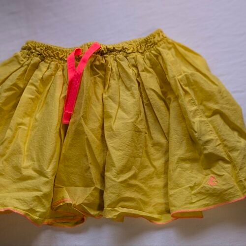 jupe en coton ,jaune fluo, gr 5