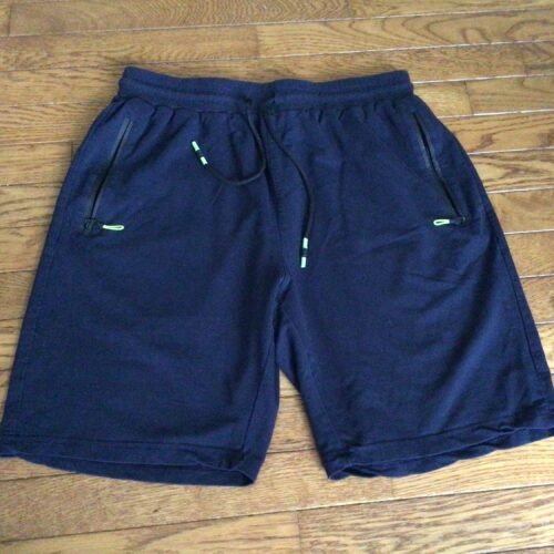 Short large HYPER CONFO style coton ouaté mais mince / marine
