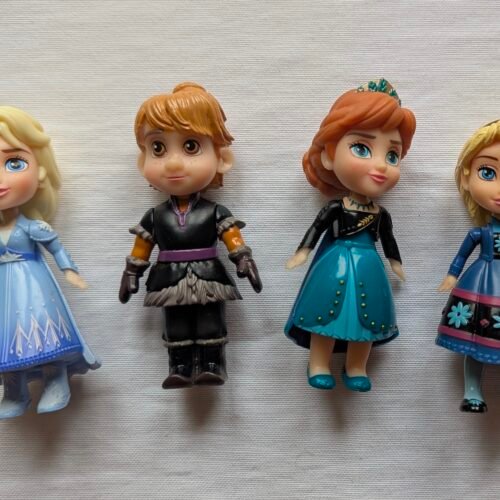 4 figurines "La reine des neiges" 3 1/2 pouces