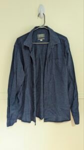 chemise bleu Denver Hayes en Lin lavable