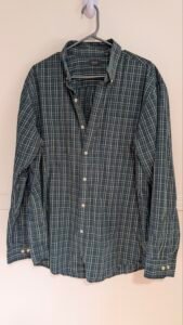chemise à carreaux vert et beige ARROW