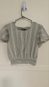 Petit top gris/ beige 💯 coton