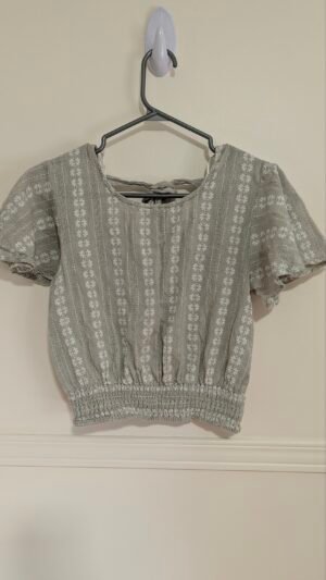 Petit top gris/ beige 💯 coton