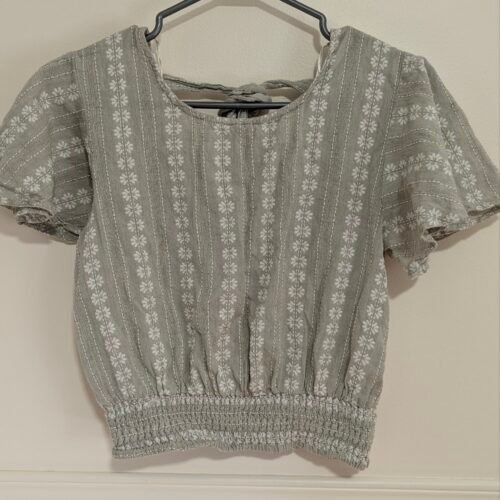 Petit top gris/ beige 💯 coton