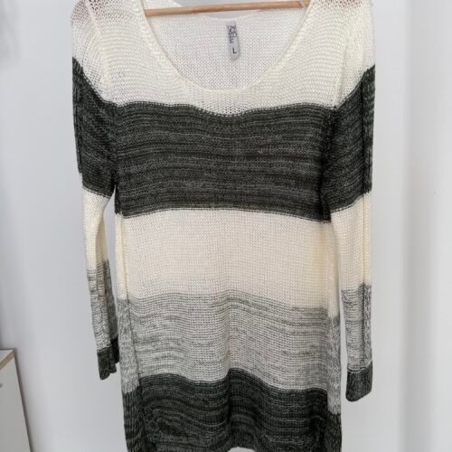 Chandail long en laine pentagone L