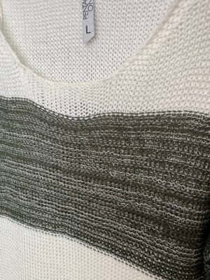 Chandail long en laine pentagone L