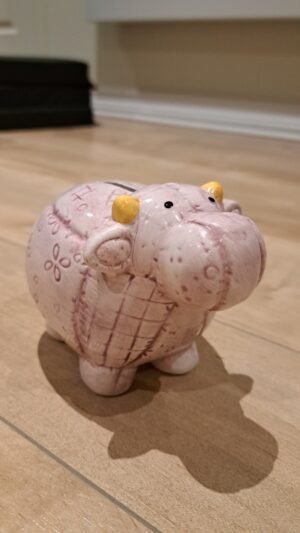 Petite tirelire - mauve