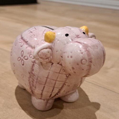 Petite tirelire - mauve