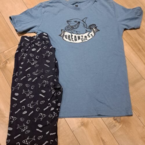 Ensemble pyjama bleu (t-shirt + pantalon) tag / garçon 16 ans