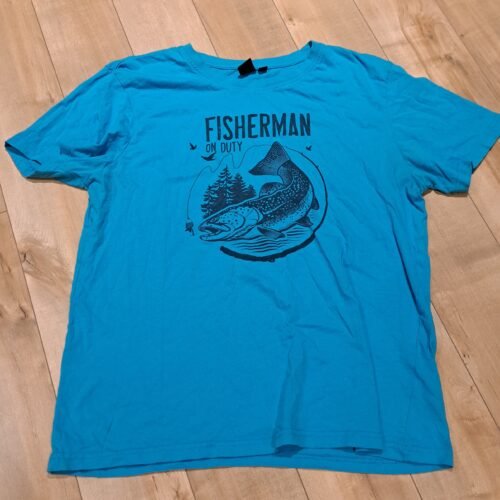 T-Shirt bleu royale (+ pâle que sur la photo) - L