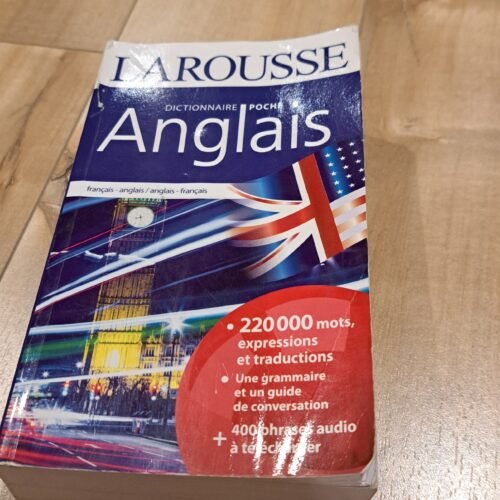 Dictionnaire Larousse anglais-français de poche, couverture arrière un peu abîmée