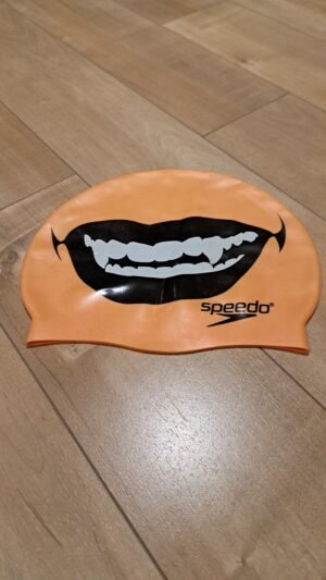 Casque de bain beige orangé speedo