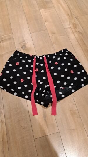 Short pyjama - noir et blanc et rose - M