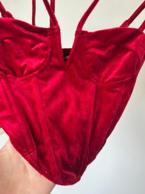 Corset en velours Fashion Nova XS jamais porté