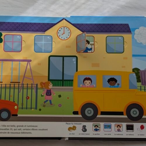 Beau livre "Le chantier" avec volets surprises à soulever