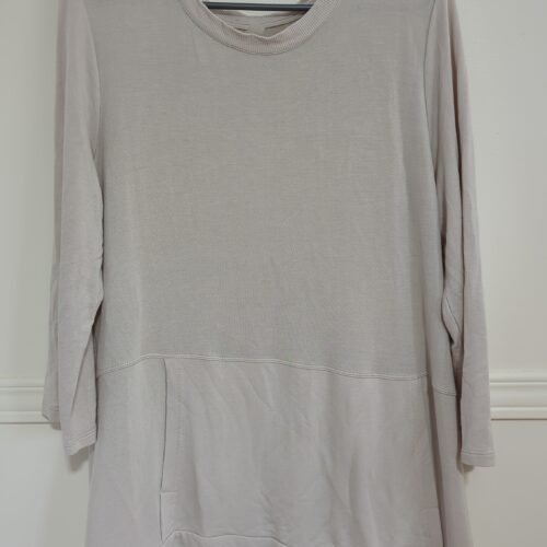 chandail long manche 3/4 hyba , beige/rose