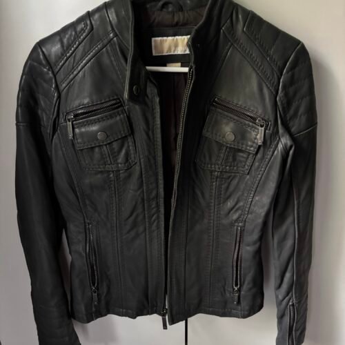 Manteau cuir gris Michael Kors Small