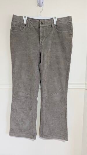 pantalon en velours côtelé beige