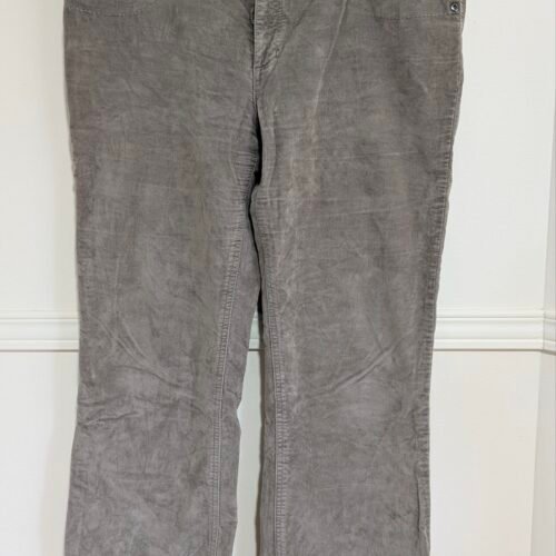 pantalon en velours côtelé beige