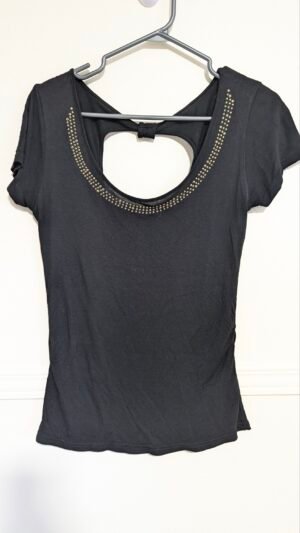 T-shirt noir avec pines dorés San Francisco