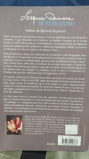 Livre "Jacques Demers"