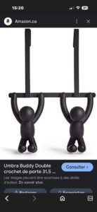 Crochet de porte original Umbra Très pratique au bureau.